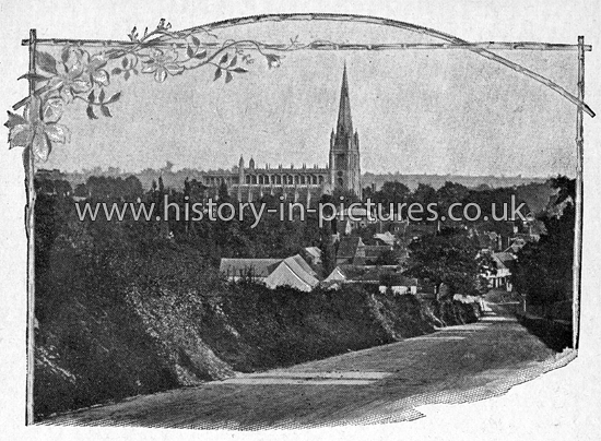 Saffron Walden from Windmill Hill, Saffron Walden, Essex. c.1905